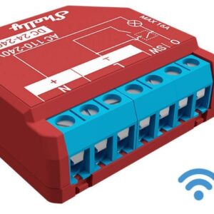 M?dulo Interruptor p/ Autom. Wi-Fi/Bluetooth c/ Med. Cons. 110/240VAC 24-30VDC 16A - ShellyPlus 1PM