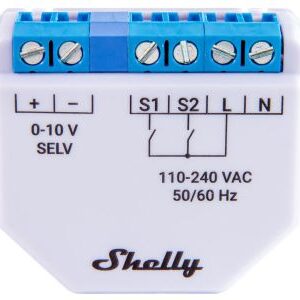 Módulo Interruptor Inteligente Plus Wi-Fi p/ Dimmer 0-10V - Shelly Dimmer 0-10V