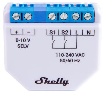Módulo Interruptor Inteligente Plus Wi-Fi p/ Dimmer 0-10V - Shelly Dimmer 0-10V