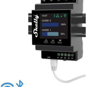 M?dulo p/ Calha DIN c/ 4 Rel?s para Automa??o de Estores - Shelly Pro Dual Cover PM