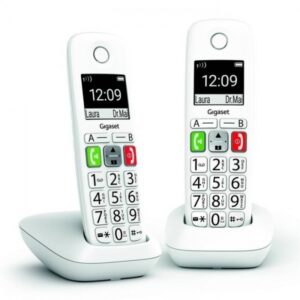 Pack 2x Telefones Digitais s/ Fios (Rede Fixa) E290 DUO (Branco) - GIGASET