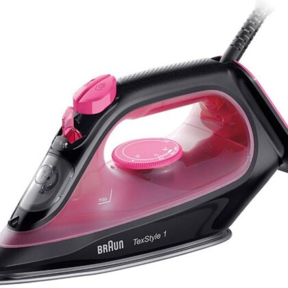 Ferro de Engomar a Vapor TexStyle 1 Steam Iron SI 1070 2000W (Preto/Roxo) - BRAUN