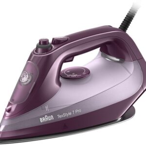 Ferro de Engomar a Vapor TexStyle 7 Pro SI7181VI c/ Base EloxalPlus 3100W (Violeta) - BRAUN