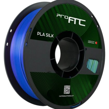 Filamento de Impressão 3D PLA SILK 1,75mm 1Kg (Vermelho Rosa, Verde & Azul Escuro) - ProFTC