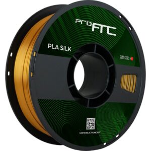 Filamento de Impressão 3D PLA SILK 1,75mm 1Kg (Preto & Dourado Profundo) - ProFTC