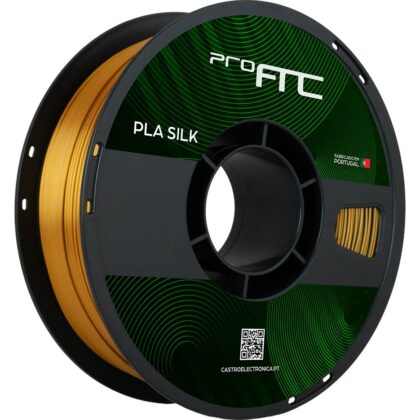 Filamento de Impressão 3D PLA SILK 1,75mm 1Kg (Preto & Dourado Profundo) - ProFTC