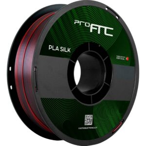 Filamento de Impressão 3D PLA SILK 1,75mm 1Kg (Preto, Vermelho & Roxo) - ProFTC