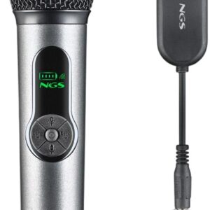 Microfone SINGER STAR Dinâmico s/ Fios (Preto) - NGS