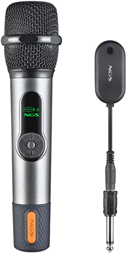 Microfone SINGER STAR Dinâmico s/ Fios (Preto) - NGS