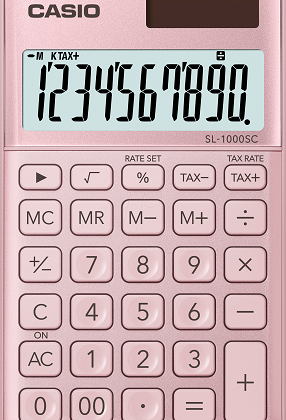 Calculadora de Bolso 10 Digitos (Rosa Claro) - CASIO