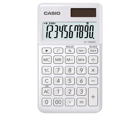 Calculadora de Bolso 10 Digitos (Branco) - CASIO