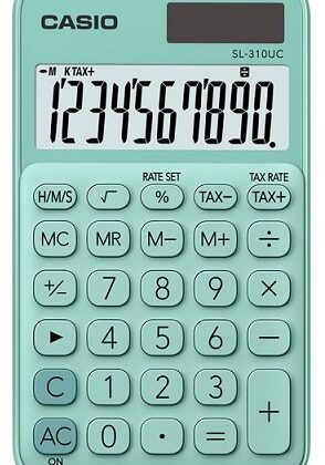 Calculadora de Bolso 10 Digitos (Verde) - CASIO