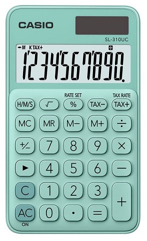 Calculadora de Bolso 10 Digitos (Verde) - CASIO