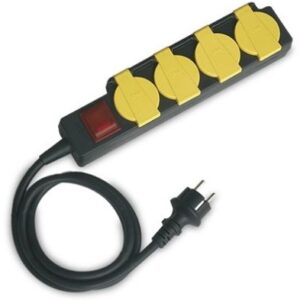 Extensão Quadrupla 3x 1,5mm c/ Protecção de Mola IP44 (1,5 mts)