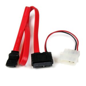 Cabo SATA 13 PIN - SATA 7 PIN + Molex 4 PIN Vermelho - STARTECH