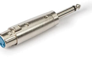 Ficha Adaptadora Jack 6,3mm Macho Mono- Canon XLR Fêmea - FONESTAR