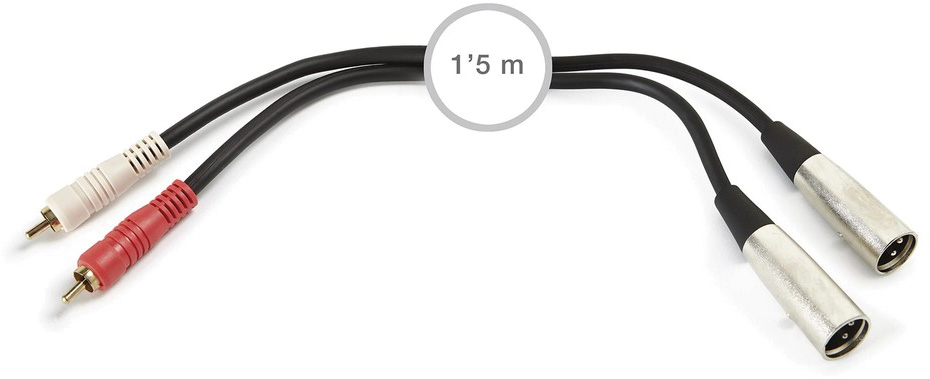 Cabo Áudio 2x RCA Macho - 2x XLR Macho (1,5 mts) - FONESTAR