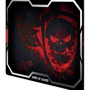 Tapete Gaming Smokey Skull M?dio Vermelho - SPIRIT OF GAMER