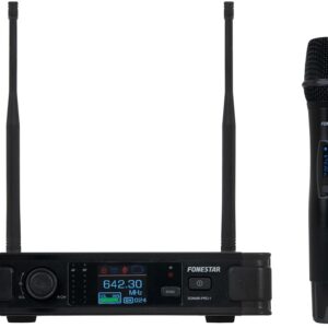 Central Microfone M?o s/ Fios ID Pilot e Diversity UHF - FONESTAR