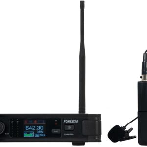 Central Microfone Lapela Bodypack s/ Fios UHF ID Pilot e Diversity - FONESTAR