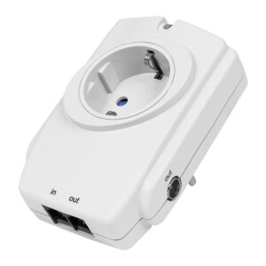 Tomada Protectora Contra Sobrecargas 3500W 16A c/ Fichas TV e Telefone