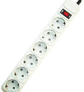 Extensão Sextupla c/ Interruptor Branco (1,8 mts) - GEMBIRD