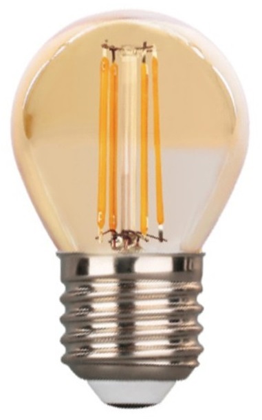 Lampada LED E27 Filamento Cristal Vintage 220V 4W Branco Q. 3000K 640Lm