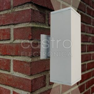 Projector Duplo LED (2x 6W) IP67 220V Branco F. 6000K p/ Parede