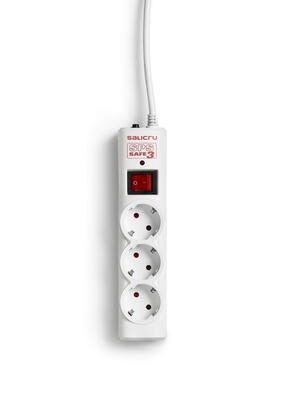 Extensão Tripla c/ Interruptor CA 250V (1,5 mts) Branco - SALICRU