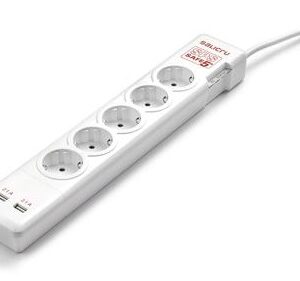 Extensão Quintupla Estabilizadora de Tensão 5 Tomada(s) Branco (1,5 mts) - Salicru SPS Safe 5+