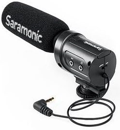 Microfone Condensador Shotgun SRM-3 (Preto) - SARAMONIC
