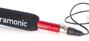Microfone Condensador Shotgun Direcional SRV 5 (Vermelho) - SARAMONIC