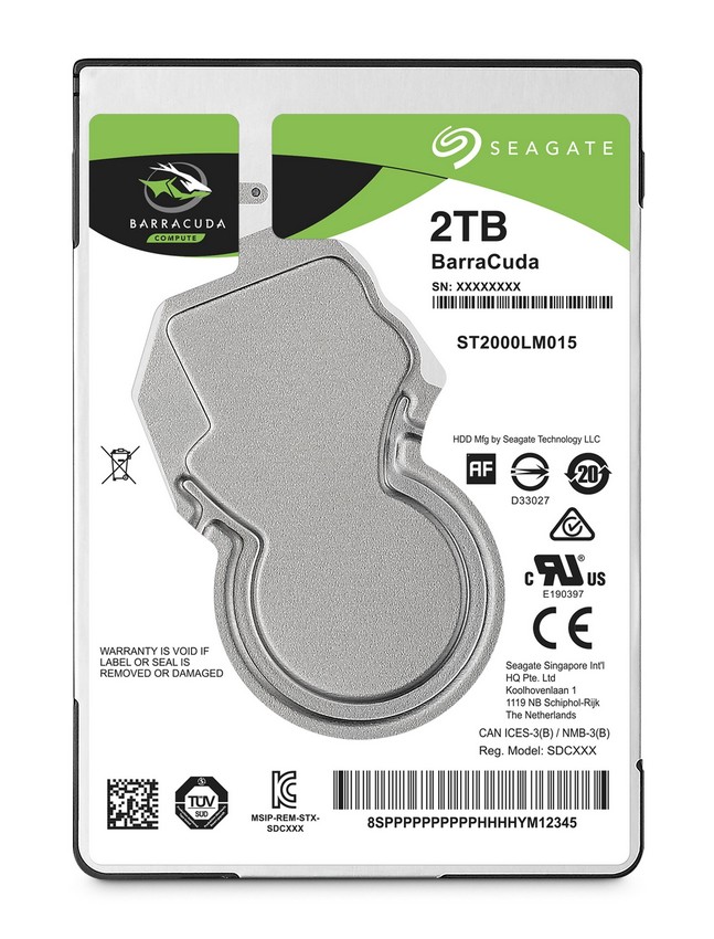 Disco Rigido 2,5 7mm 2TB 128Mb SATA 6Gb/s 54rp - SEAGATE Barracuda