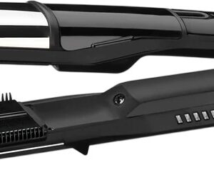 Alisador de Cabelo Steam Mist Styler 67W (Preto/Prateado) - BABYLISS