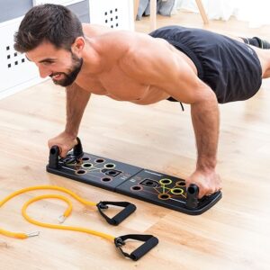 Sistema de Treino Pulsher c/ Faixas de Resistência e Guia de Exercícios - INNOVAGOODS