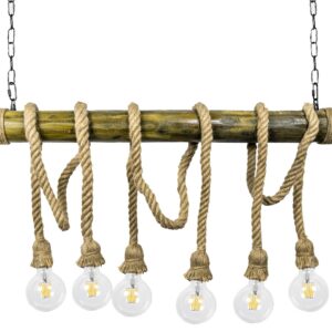 Suporte de Cordas Retro 6x Lampadas E27 220V 600x800mm (2x 0,75mm)