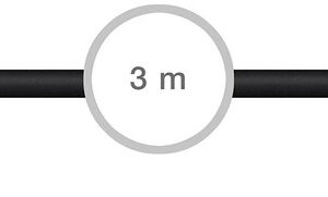 Cabo de TV Macho - TV F?mea 3m (Preto) - FONESTAR