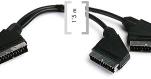 Cabo SCART Macho - 2 SCART Macho (1,5 mts) - FONESTAR