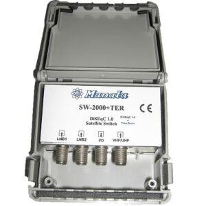 Comutador Diseqc 1.0 2x Entradas LNB c/ Mistura UHF + VHF