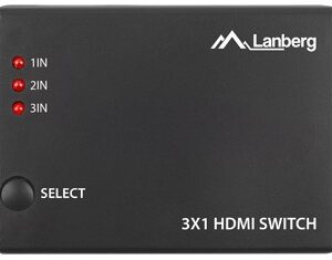 Splitter 3x HDMI F?mea - Micro USB F?mea c/ Controlo Remoto (Preto) - LANBERG