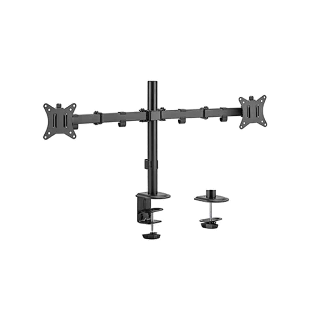 Suporte para 2 Monitores para Secretária 17" a 32" Max 9Kg