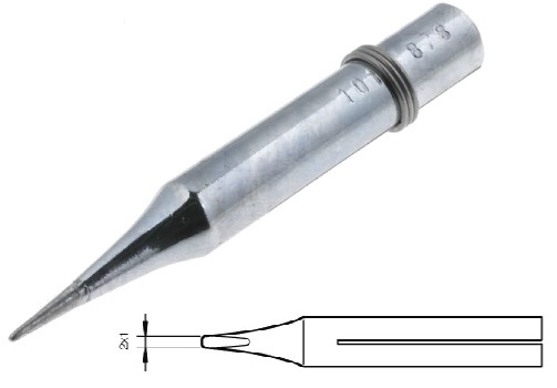 Ponteira 2x1mm p/ Ferros de Soldar JBC