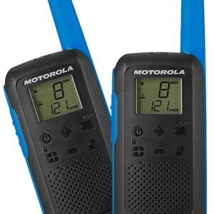 Intercomunicadores Walkie Talkie PMR RADIO 16 Canais (Alcance até 8 Km) Azul - MOTOROLA TLKR-T62