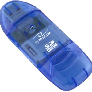 Leitor de Cartão SDHC TITANUM USB 2.0 (Azul) - ESPERANZA