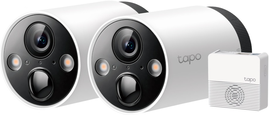 Pack 2x Câmaras de Vigilância IP Tapo C420S2 2K Outdoor IP65 Security Wi-Fi + Hub - TP-LINK