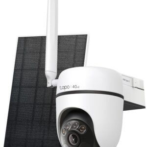 Câmara de Vigilância IP Tapo C615G KIT Domo Pan/Tilt 2K 4G LTE + Painel Solar (Branco) - TP-LINK