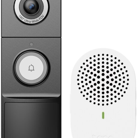 Vídeo Porteiro Inteligente Tapo D235 2K 5MPx c/ Campainha (Preto/Branco) - TP-LINK