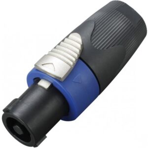Ficha Speakon 4P Macho c/ Protec??o e Bloqueio (Tipo NEUTRIK)