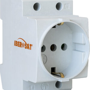 Tomada Schuko 16A 250V p/ Calha DIN - IBEROSAT