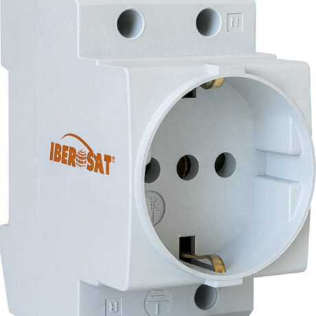Tomada Schuko 16A 250V p/ Calha DIN - IBEROSAT